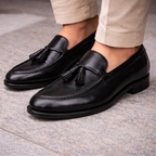 Noble's Walk Halverton Black Cordovan Tassel Loafers