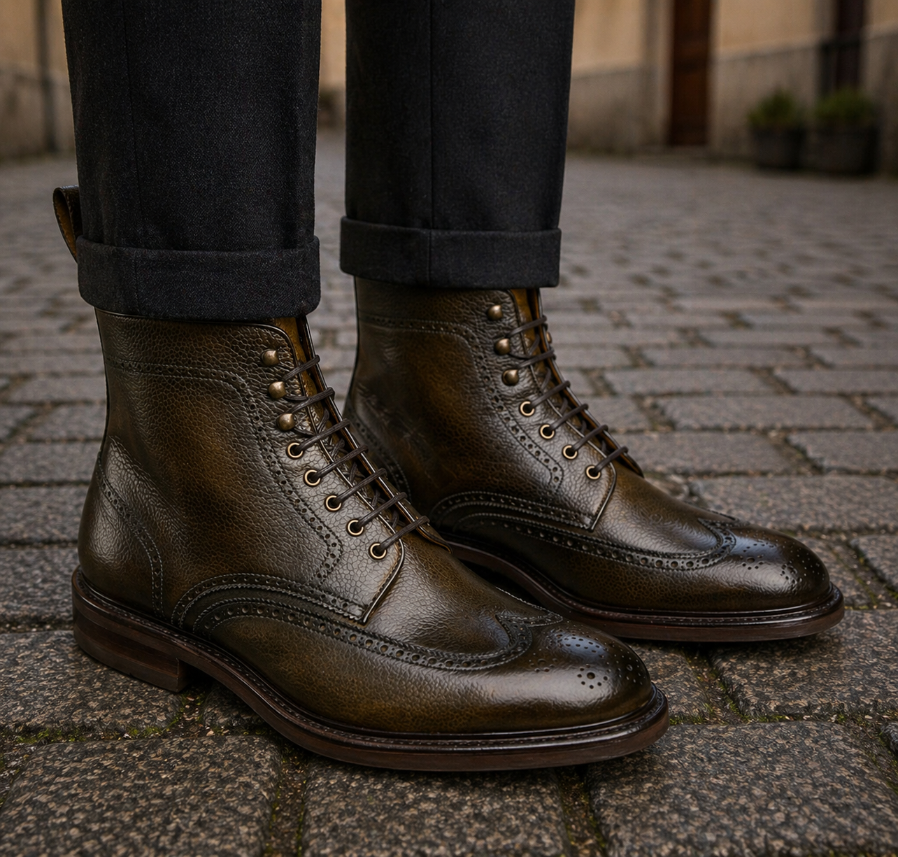 Kenya Burch Lace-Up Boots