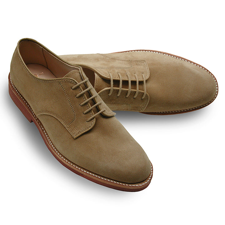 Plain Toe Blucher  lace up(Tan Suede)