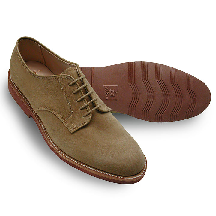 Plain Toe Blucher  lace up(Tan Suede)