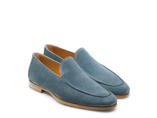 ANTONY | BLUE SUEDE SLIP ONS LOAFERS