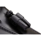 Black Leather Swale Tassel Loafers - Formal Shoes