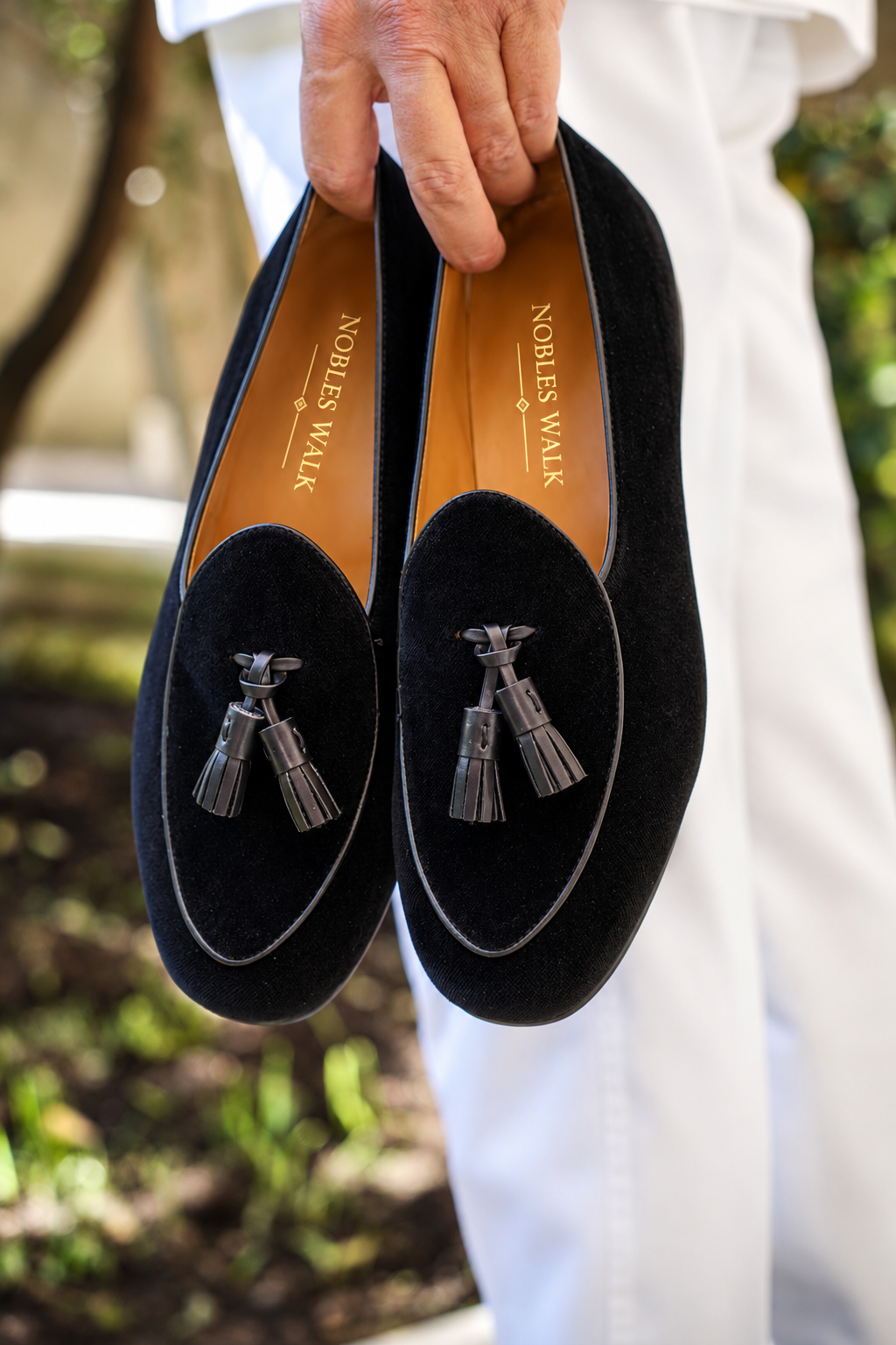 Velvet Belgian Loafers Black