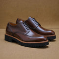 Brown Leather Orion Chunky Derby Shoes