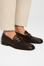 Classic Leather Horsebit-Buckled Loafer for Men