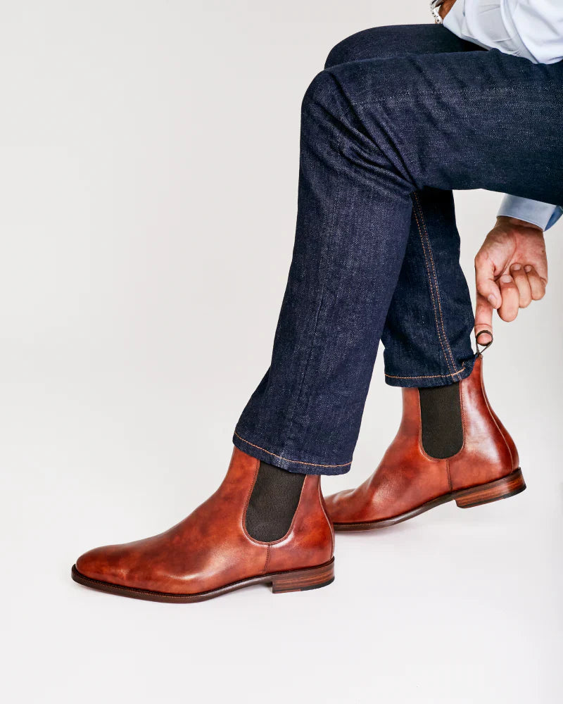 COGNAC LEATHER BOOTS | OFFICE WEAR COLLECTION