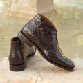 Swiss Croco Print Brown Chukka