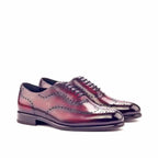 Noble's Walk Cherry Black Two Tone Brogue Wholecut Derby