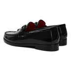 Patent Shiny Leather Loafers With Horsebit Buckle