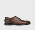 Brown leather dovetail lace-up