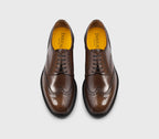 Brown leather dovetail lace-up