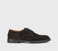 “Earth” brown suede dovetail lace-up