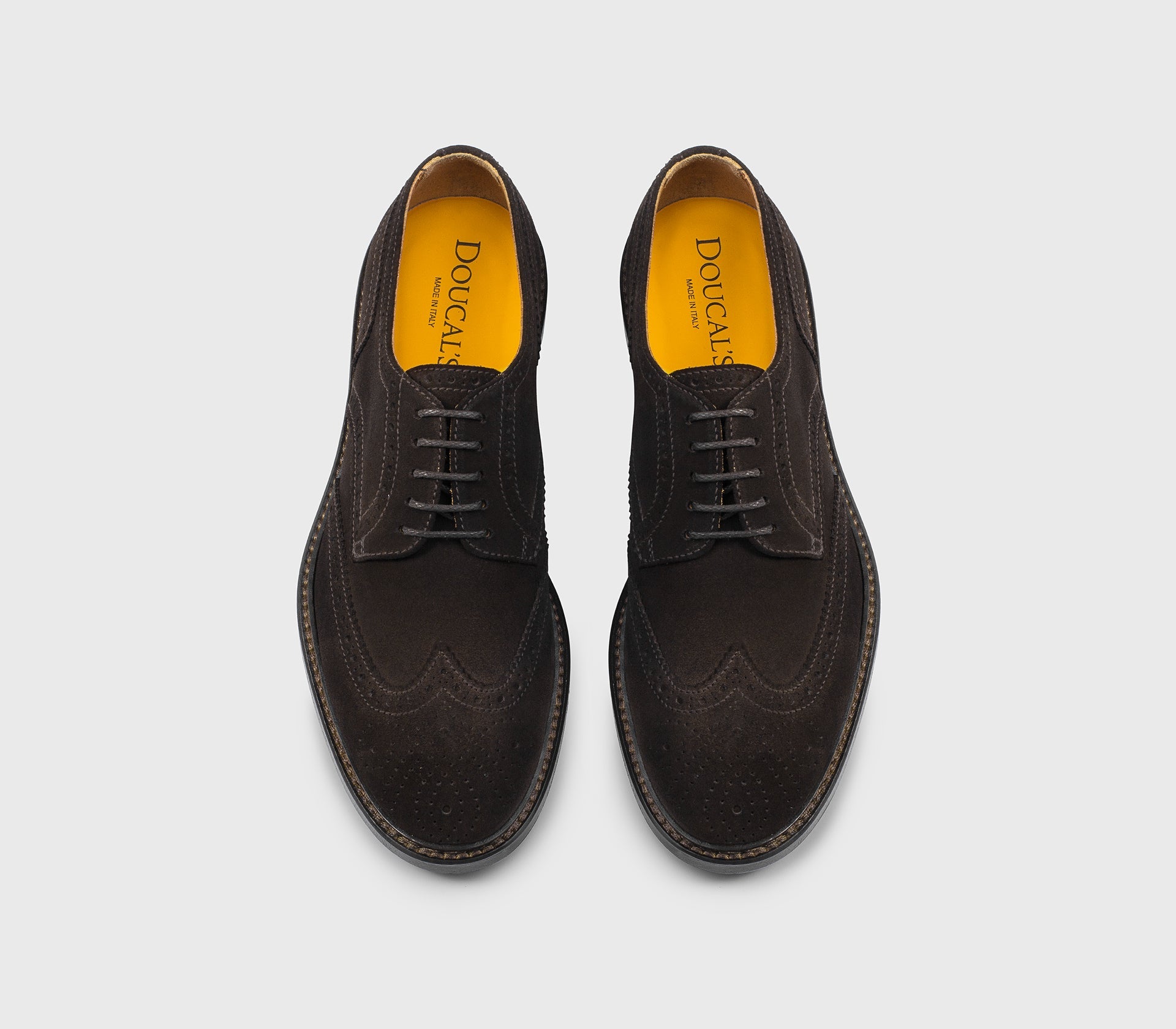 “Earth” brown suede dovetail lace-up