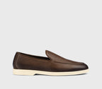Brown deerskin loafer