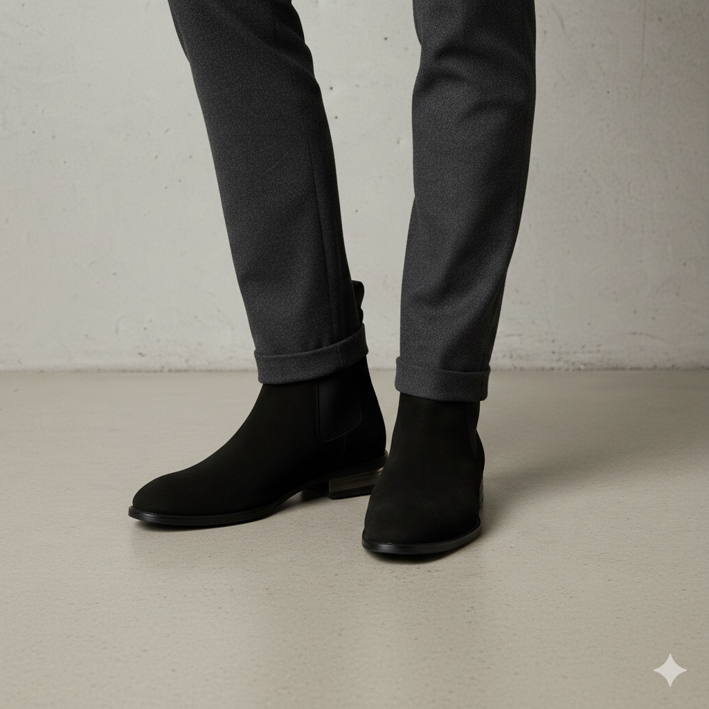 VelvetGrip Suede Chelsea Boots