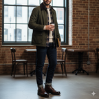 Men Custom Handmade Lace-Up Leather Ankle Boots