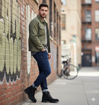 Suede Lace-Up Leather Boots