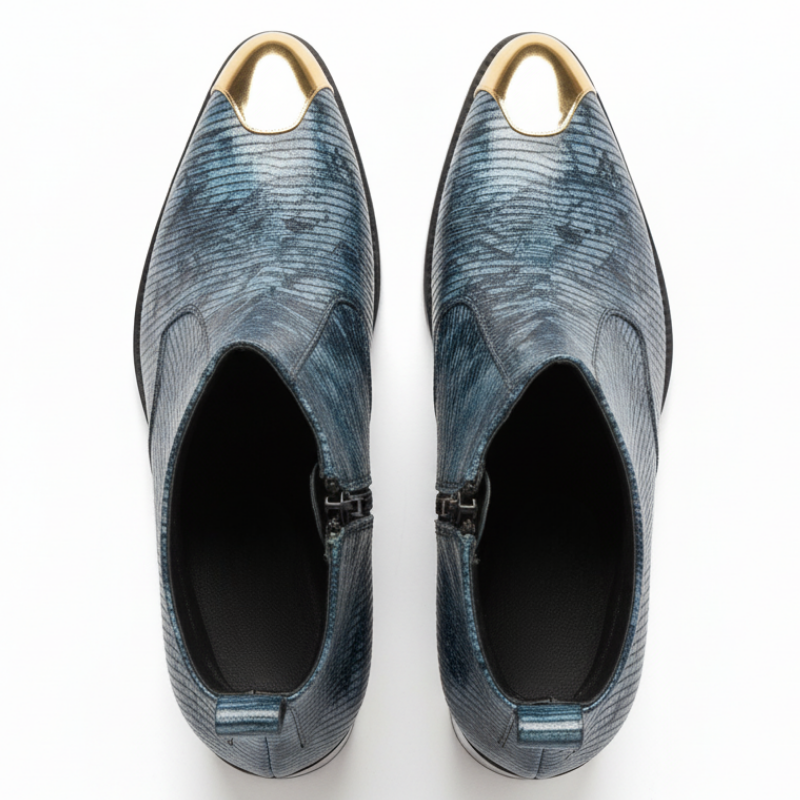 Aurora Crest Golden-Toe Boots