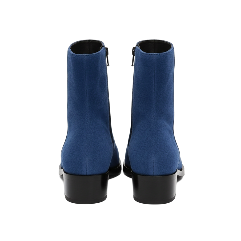 Punk Suede Golden Toe Boots