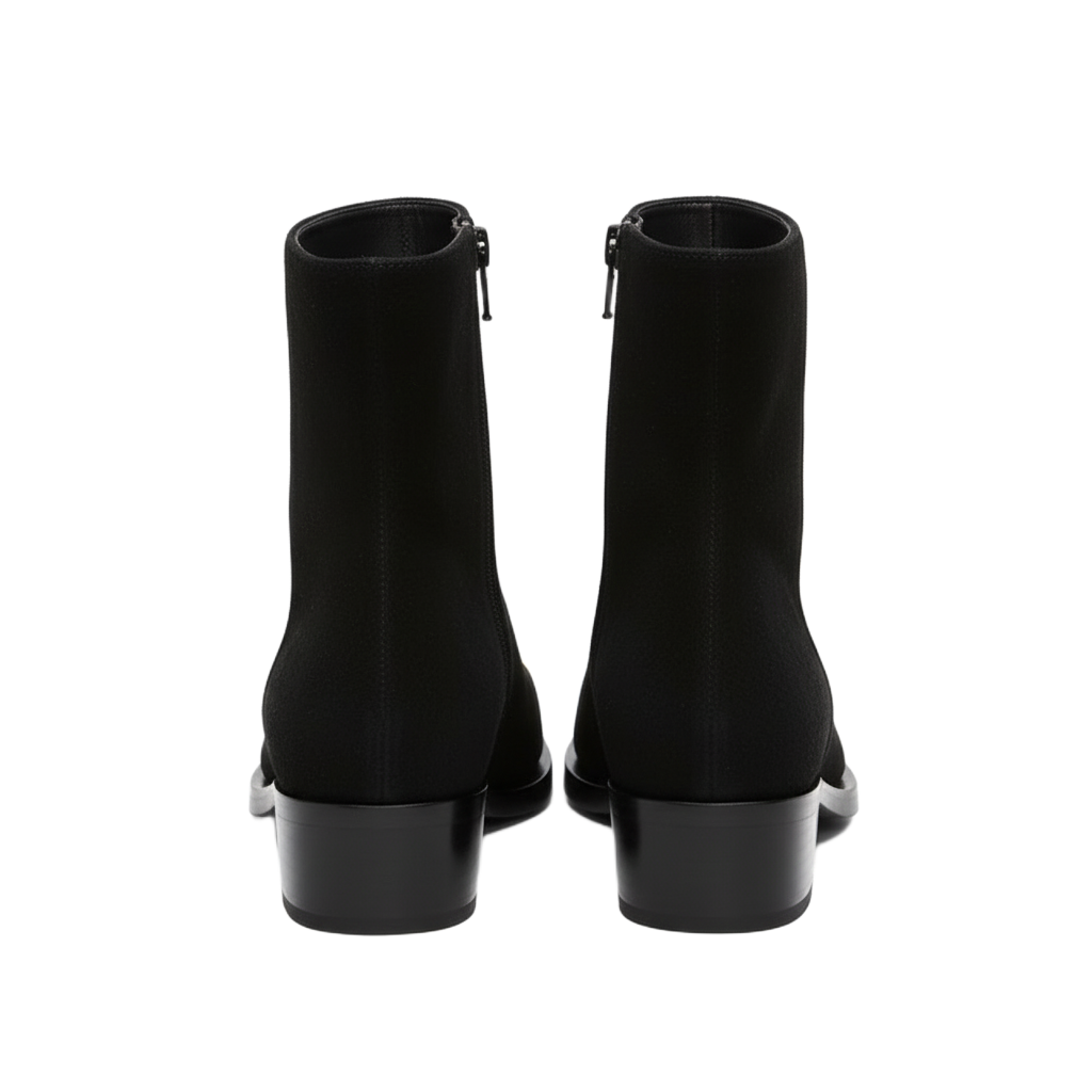 Punk Suede Golden Toe Boots