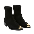 Punk Suede Golden Toe Boots