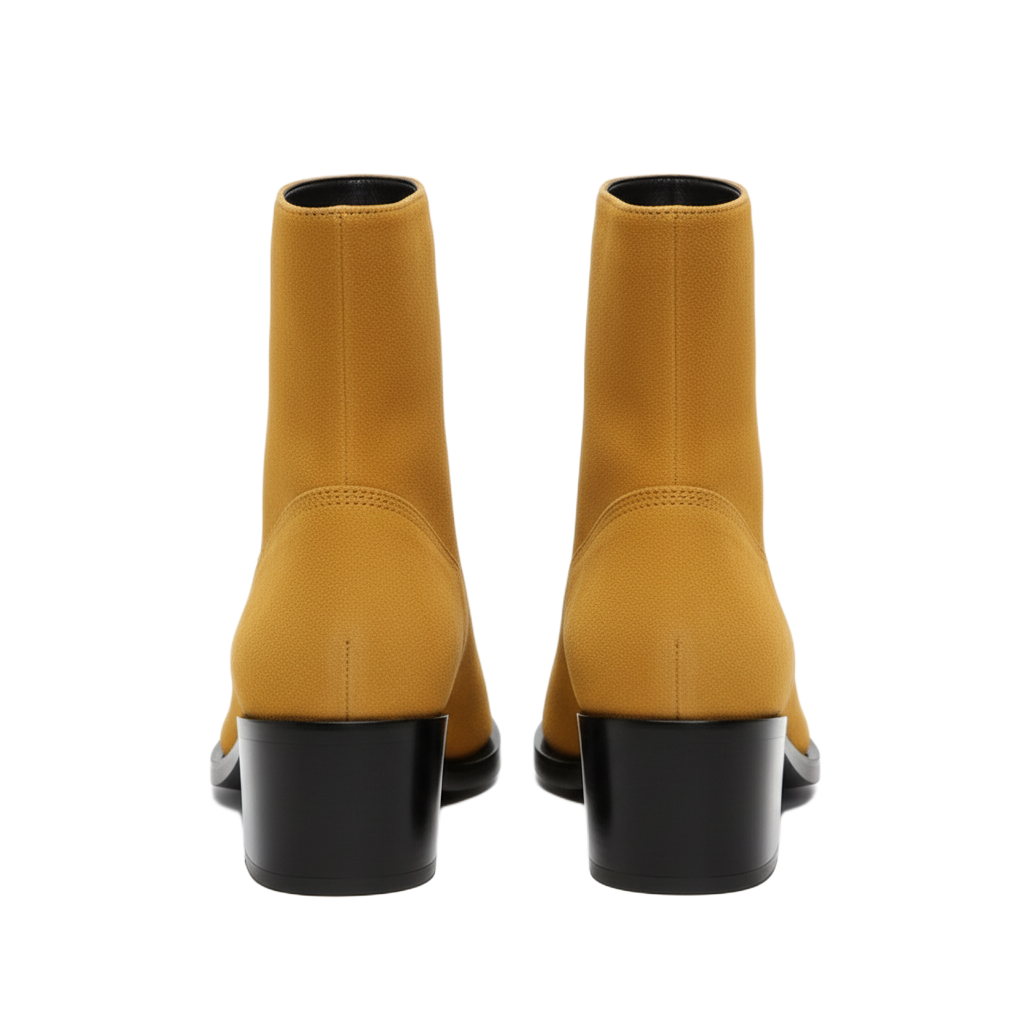 Punk Suede Golden Toe Boots