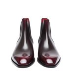Italian Bordeaux Luxe Chelsea Boots