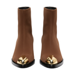Punk Suede Golden Toe Boots
