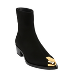 Punk Suede Golden Toe Boots