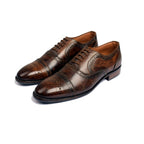 Brown Wingtip Captoe Shoe