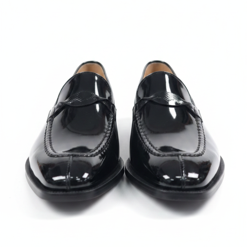 ARRON Glossy Classic Leather Loafers
