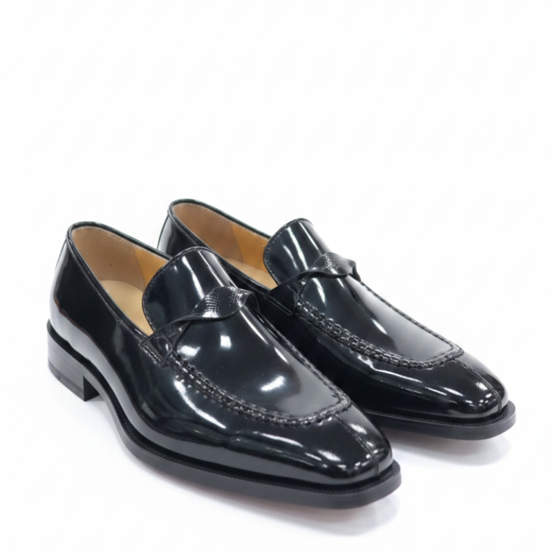 ARRON Glossy Classic Leather Loafers
