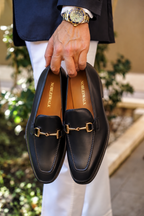 Horsebit Black Calf Loafers