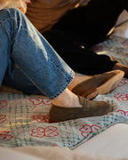 Noble's Walk Lysekil Green Suede Summer Loafers