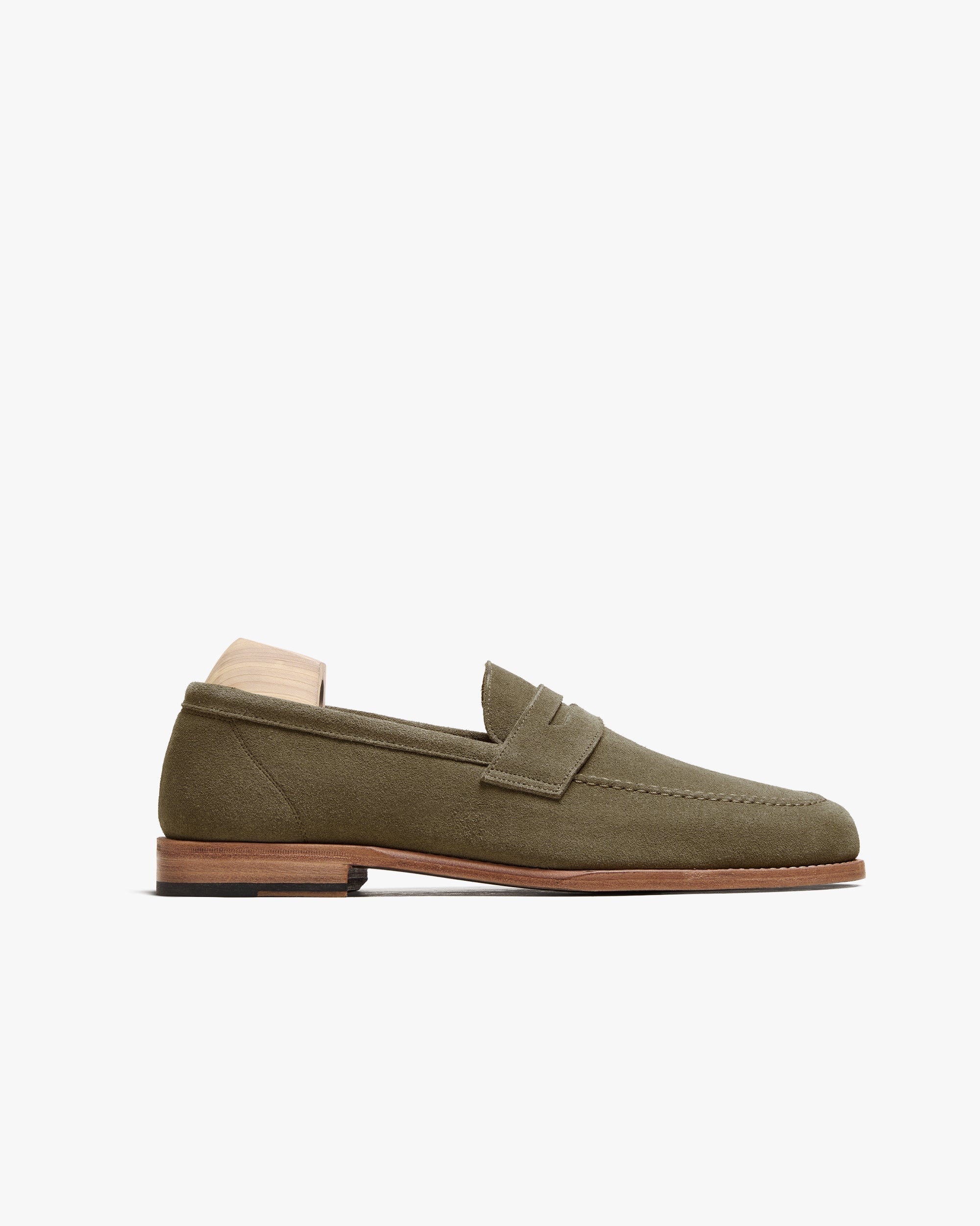 Noble's Walk Lysekil Green Suede Summer Loafers