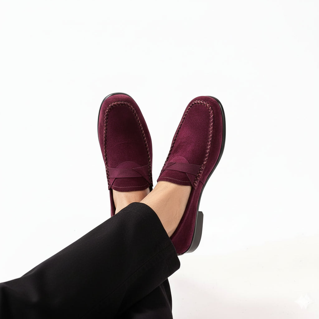 Luxury Suede Heritage Penny-strap Moc Loafers