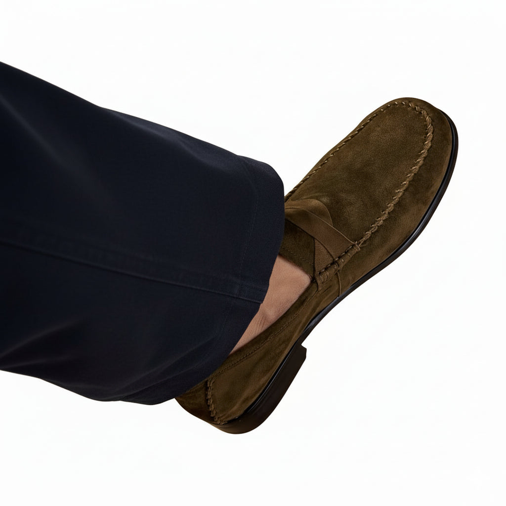Luxury Suede Heritage Penny-strap Moc Loafers