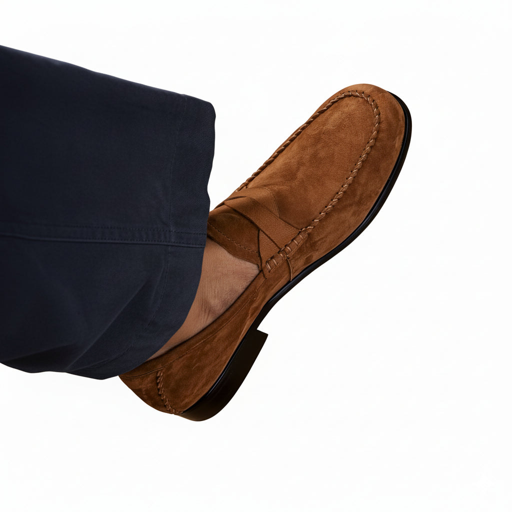 Luxury Suede Heritage Penny-strap Moc Loafers