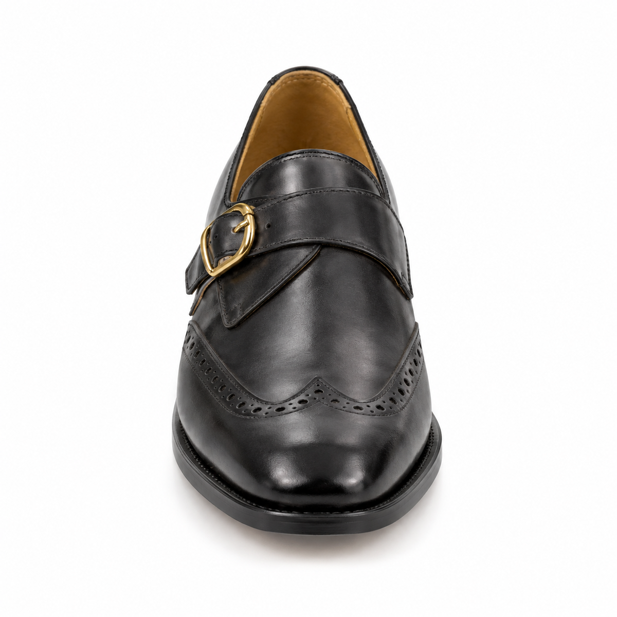 Calfskin Single Monk Strap Black