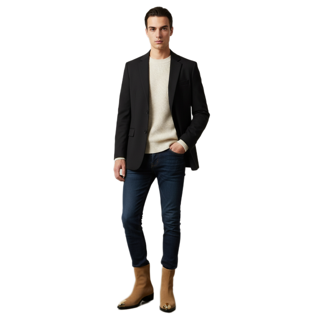 Punk Suede Golden Toe Boots