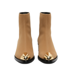 Punk Suede Golden Toe Boots