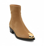 Punk Suede Golden Toe Boots