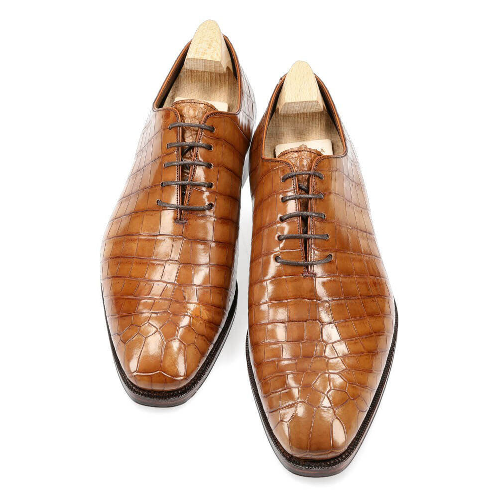 Louie Tan Croco Print Wholecut