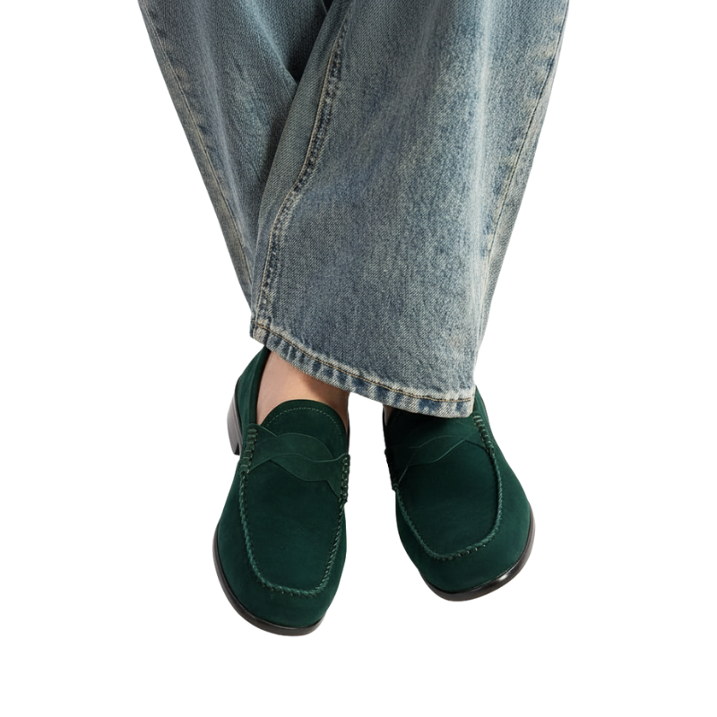 Luxury Suede Heritage Penny-strap Moc Loafers