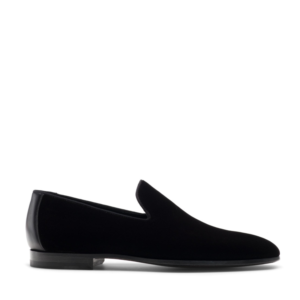 LUXURY BLACK VELVET SLIP ON LOAFERS