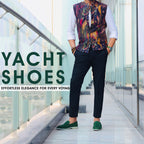 Men's Yacht Shoes in Green suede Leather Loafer