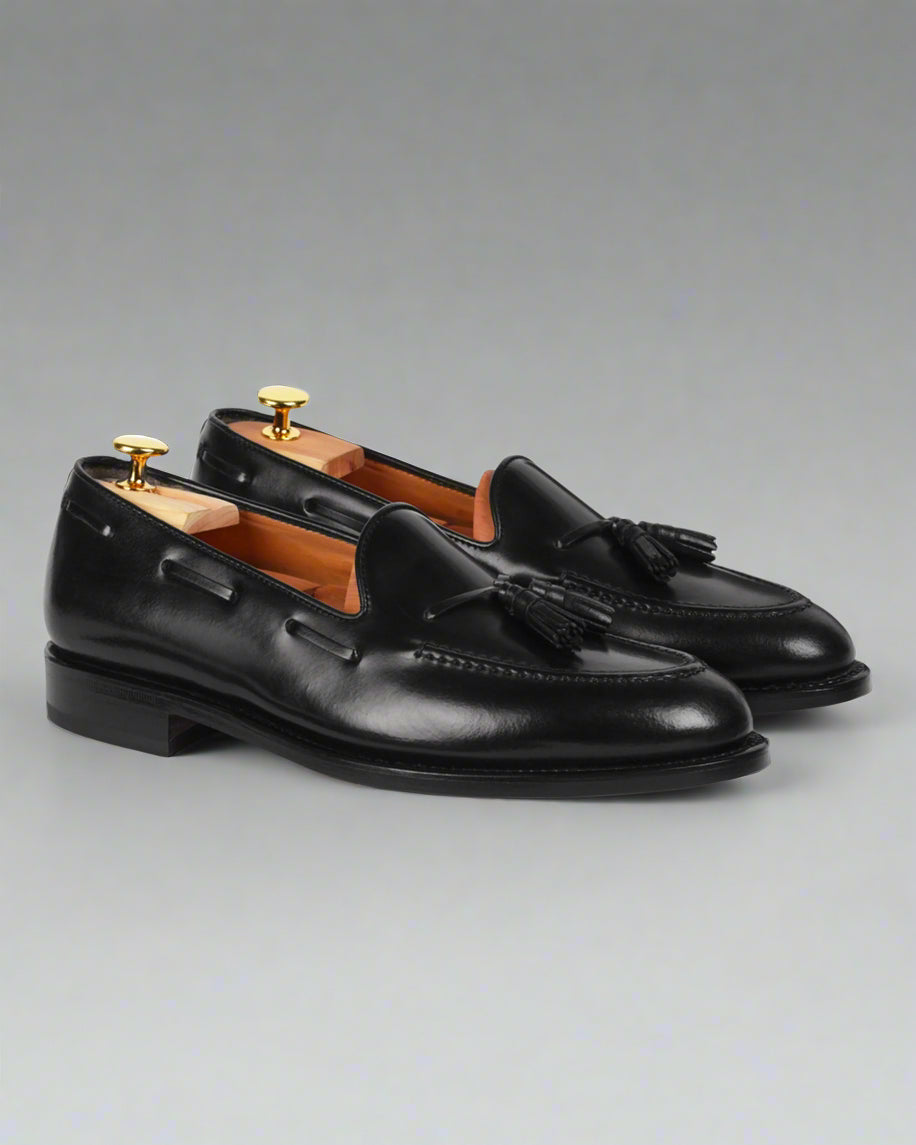 Noble's Walk Halverton Black Cordovan Tassel Loafers