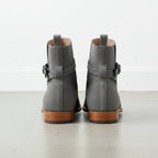 Men's Gray Suede Buckle Ankle Boots — Hampton