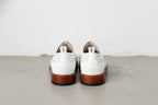 Men's White Wingtip Leather Derby Brogues —kendale