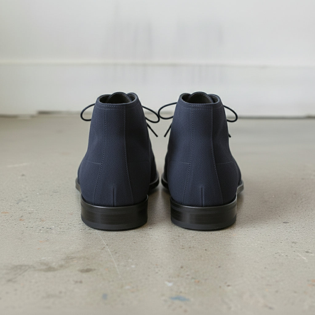 Men's Navy Blue Suede Chukka Boots — Gopham